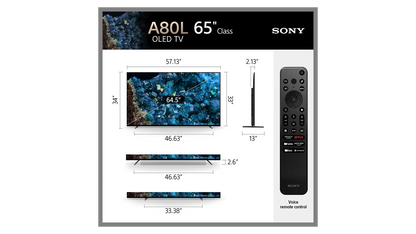 Sony BRAVIA XR 65" A80L OLED 4K Google TV (2023)