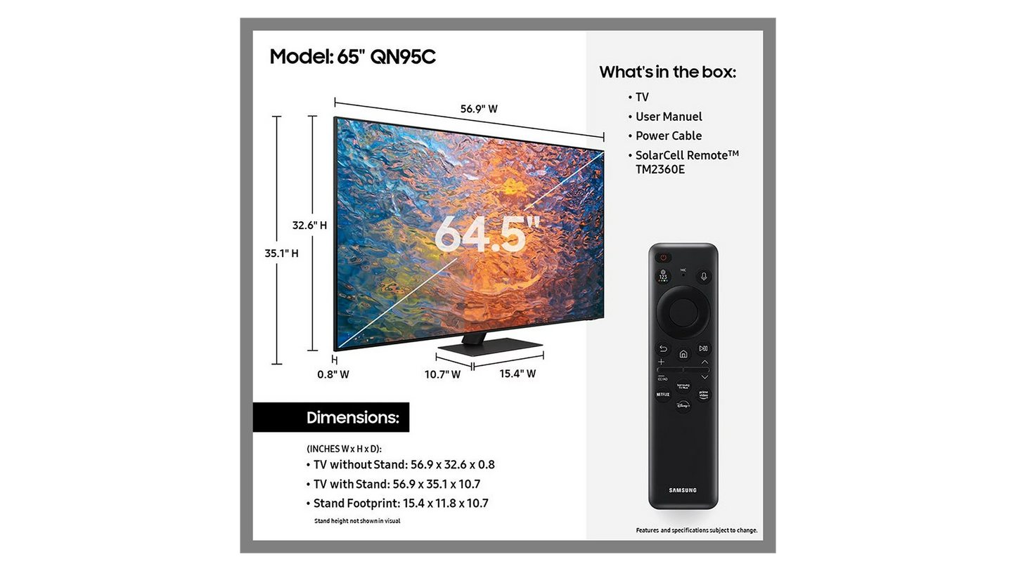 Samsung 65" QN95C Neo QLED 4K Smart TV (2023)