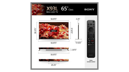Sony BRAVIA XR 65" X93L Mini LED 4K Google TV (2023)